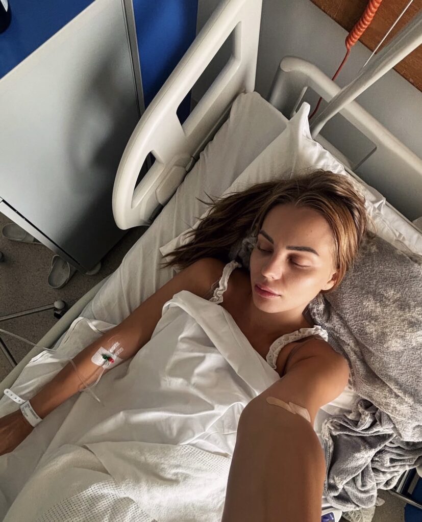 Erika Helin sairaalassa